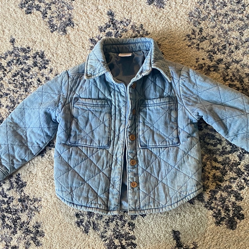 Kids Quilted Blue Jacket